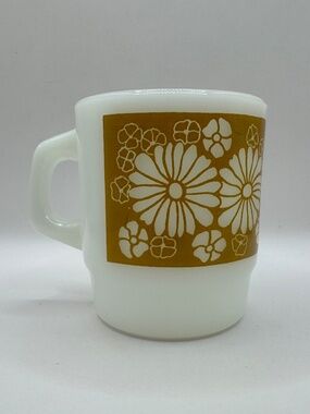 Fire King Anchor Hocking Marguerite Yellow Daisy Mug - Single Mug